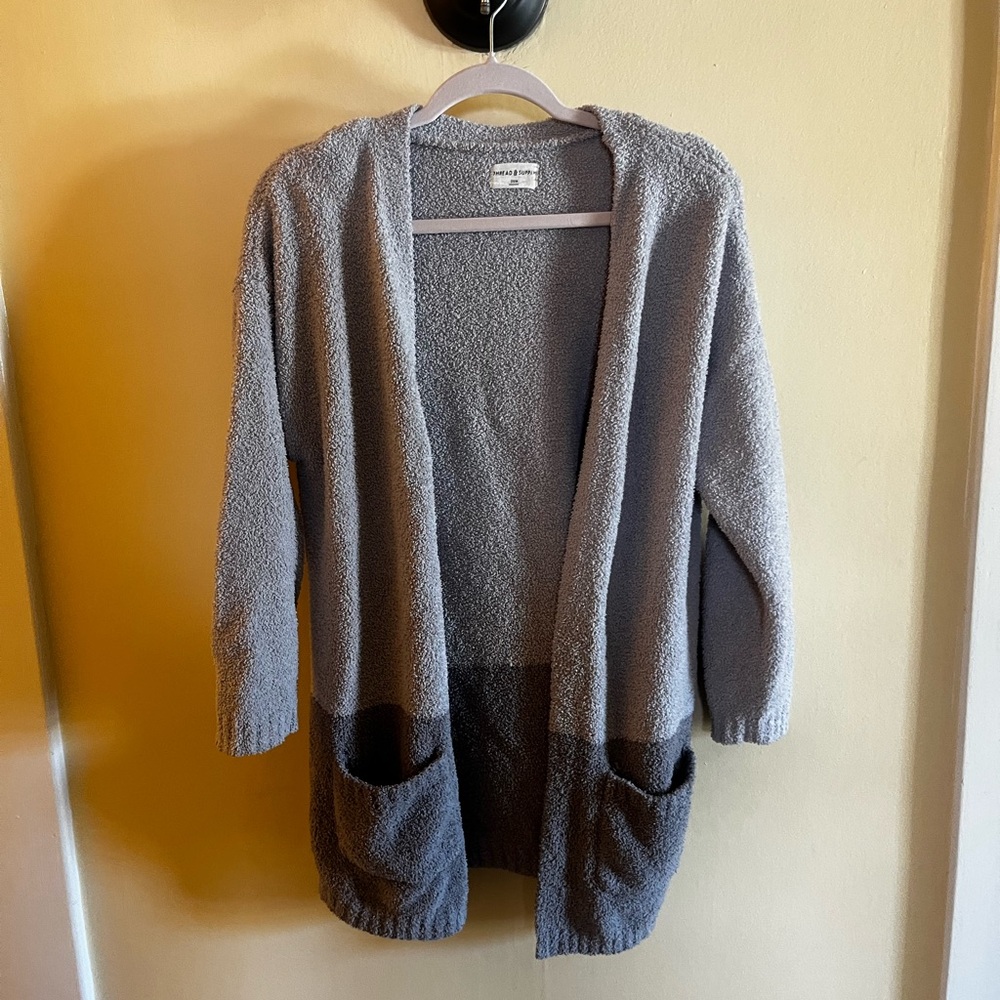 Thread & Supply Heather Gray Cardigan